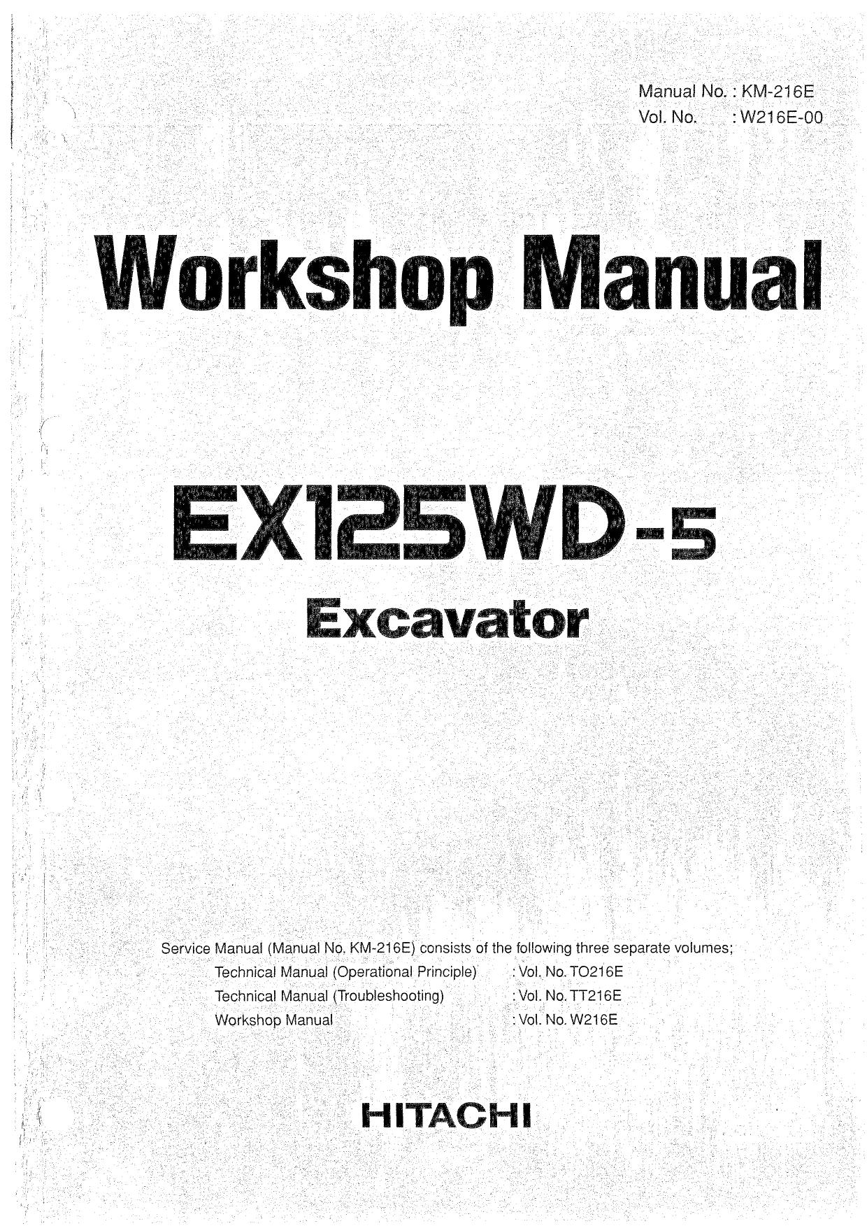 HITACHI EX125WD-5 WORKSHOP MANUAL